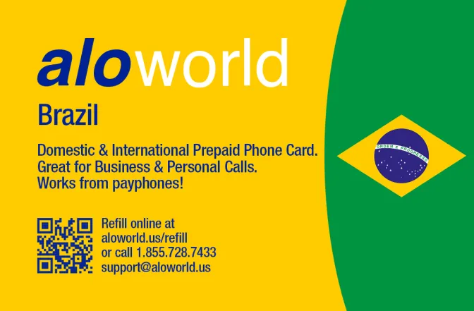 Aloworld brazil Calling Card. Call brazil from USA & Canada