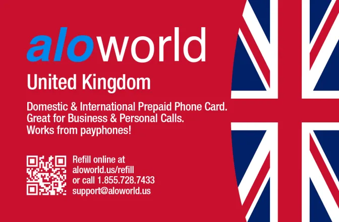 Aloworld united_kingdom Calling Card. Call united_kingdom from USA & Canada
